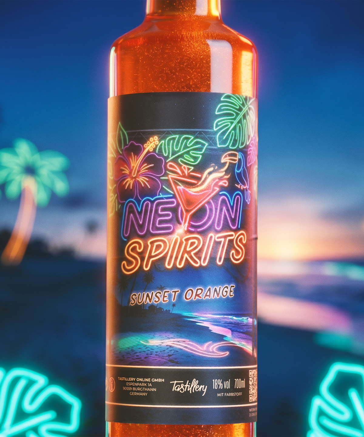 Neon Spirits Sunset Orange