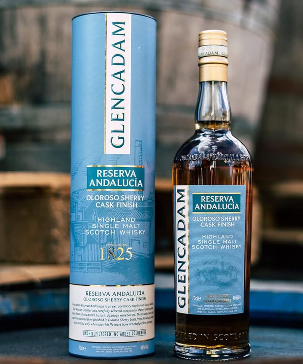 Glencadam Reserva Oloroso Sherry inkl. 2cl Compass The Peat Monster Minature