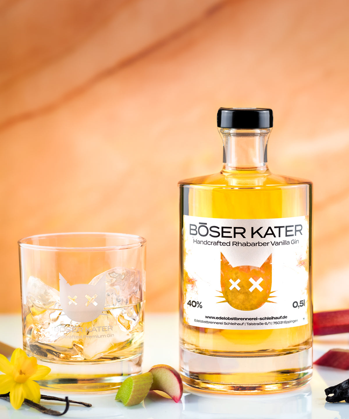 Böser Kater Rhabarber Vanilla Gin