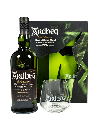 Ardbeg 10 inklusive Glas