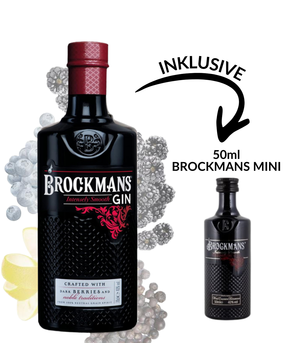 Brockmans Intensely Smooth Gin inkl. Brockmans Mini